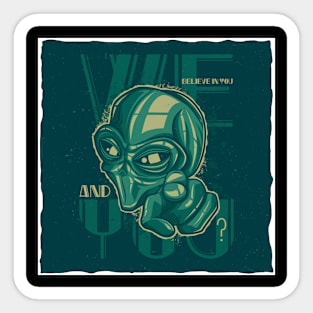 alien-poster Sticker